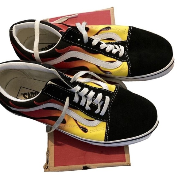VANS OLD SKOOL FLAME Sneakers Flame Sz 9 Men Women 10.5 Skater - Picture 3 of 9